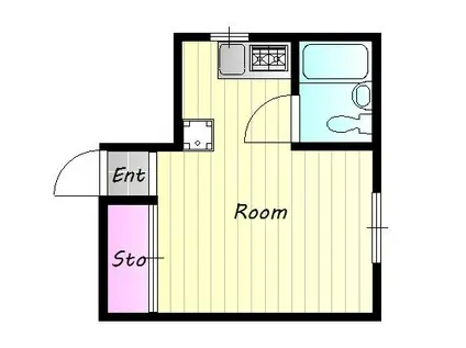 シティハウス板橋(ワンルーム/2階)の間取り写真