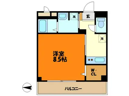 M.FELICEエム フェリーチェ(1K/2階)の間取り写真