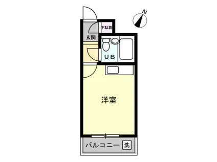 アムール豊玉(ワンルーム/2階)の間取り写真