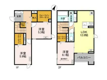 ラ・グリシーヌ・レーブ(3LDK/1階)の間取り写真