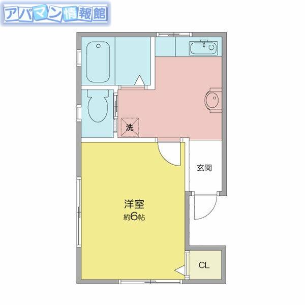 グッドウェル(1K/2階)の間取り写真