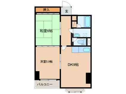 リアライズ千歳(2DK/2階)の間取り写真