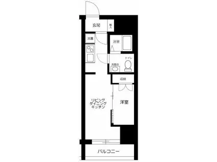 ROXIS日暮里(1LDK/3階)の間取り写真
