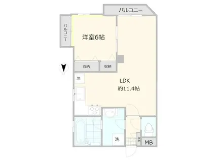 グローリアビルグローリア荻窪(1LDK/9階)の間取り写真