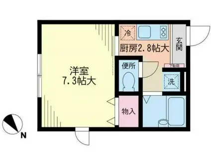 オリーブ(1K/1階)の間取り写真