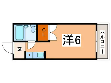 ナンソーハイツ(ワンルーム/2階)の間取り写真