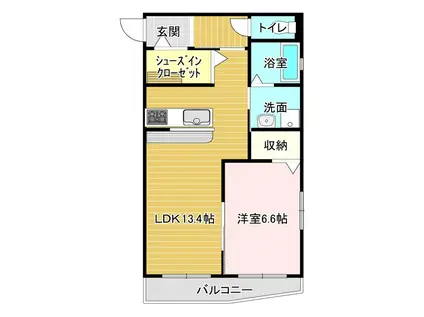 AMUZA STELLA(1LDK/4階)の間取り写真