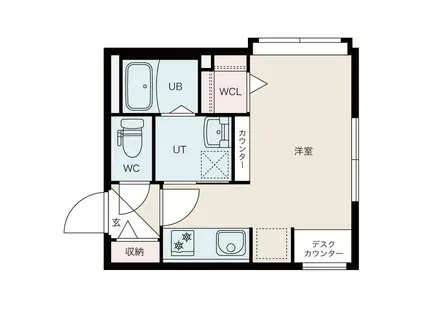 GRAND TERRACE北4条(1K/2階)の間取り写真