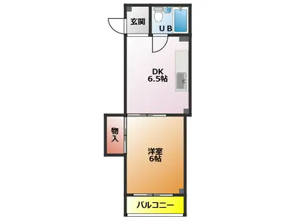 ハイツ浄土寺(1DK/1階)の間取り写真