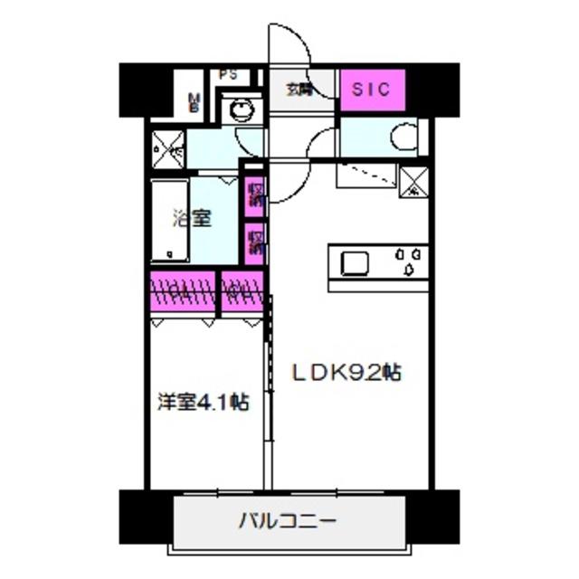 GIOIAALTIRI(1LDK/6階)の間取り写真