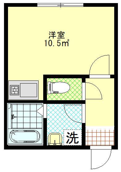 フェリチタ住吉(ワンルーム/1階)の間取り写真