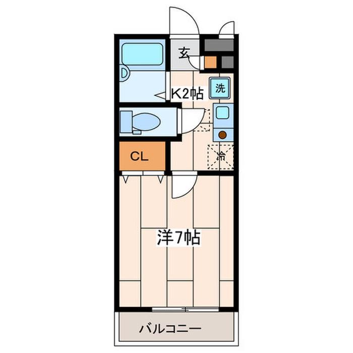 VILLA COURT(1K/2階)の間取り写真