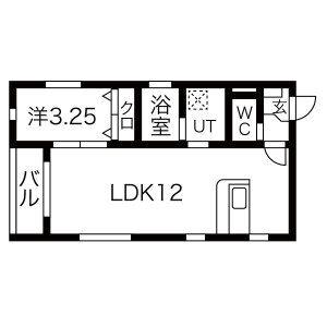 グランディール桑名(1LDK/1階)の間取り写真