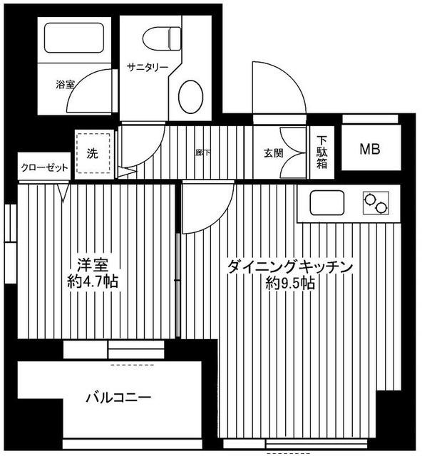 FOREST TOWER 29(1LDK/2階)の間取り写真