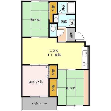 ガーデンシティ日進(3LDK/2階)の間取り写真