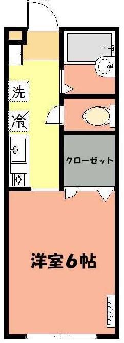 リバティーハウス緑町(1K/1階)の間取り写真