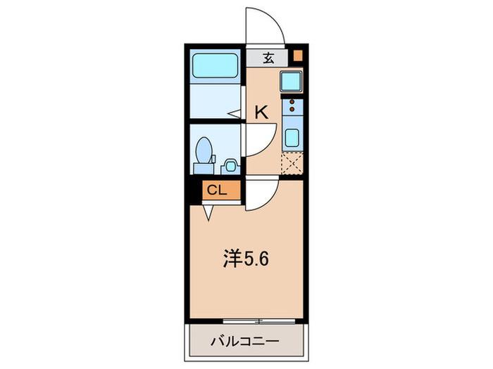 グレース蒲田(1K/3階)の間取り写真