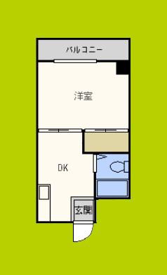 ラパンジール大国III(1DK/3階)の間取り写真