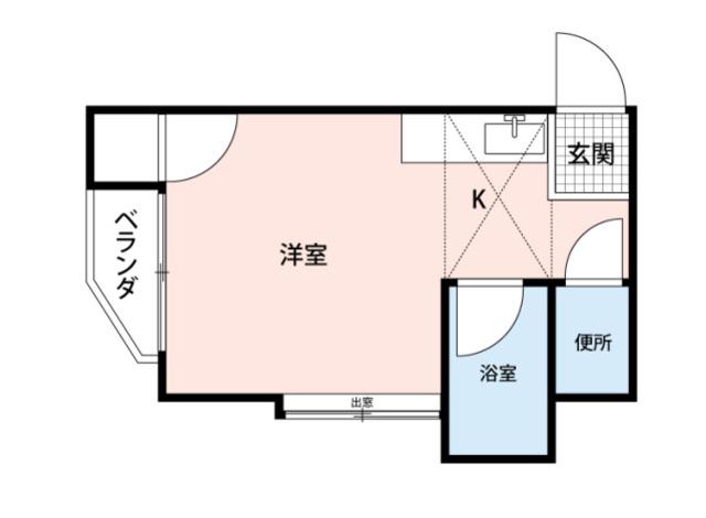 マキシム空港前I(ワンルーム/1階)の間取り写真
