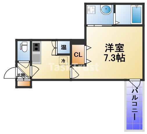 BISCUSS FORESTA SAKURANOMIYA(1K/4階)の間取り写真