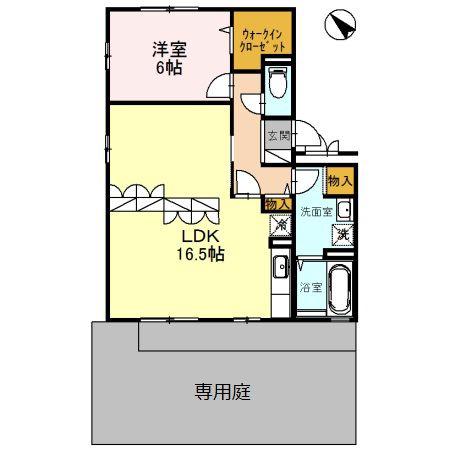 リビングタウンなかもずC棟(1LDK/3階)の間取り写真