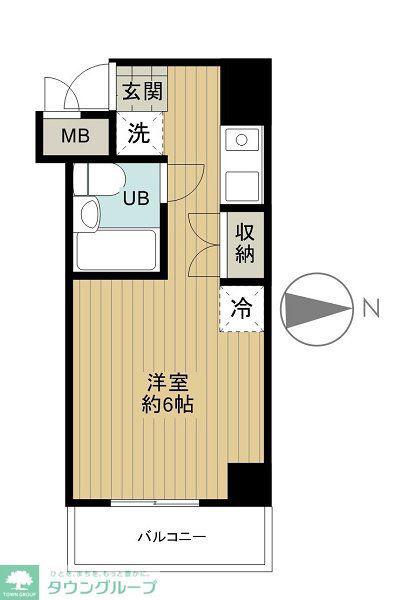 フェニックス国分寺(ワンルーム/4階)の間取り写真