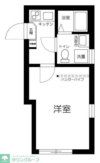 CONTRAIL六町(1K/2階)の間取り写真