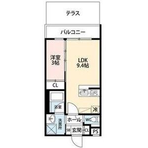 エストゥルース京都II(1LDK/1階)の間取り写真