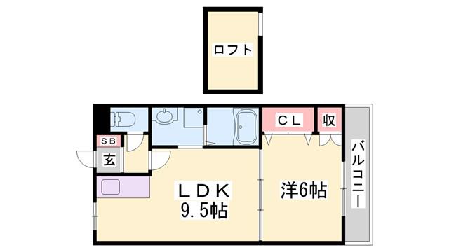 ジャン・セリバテール(1LDK/2階)の間取り写真
