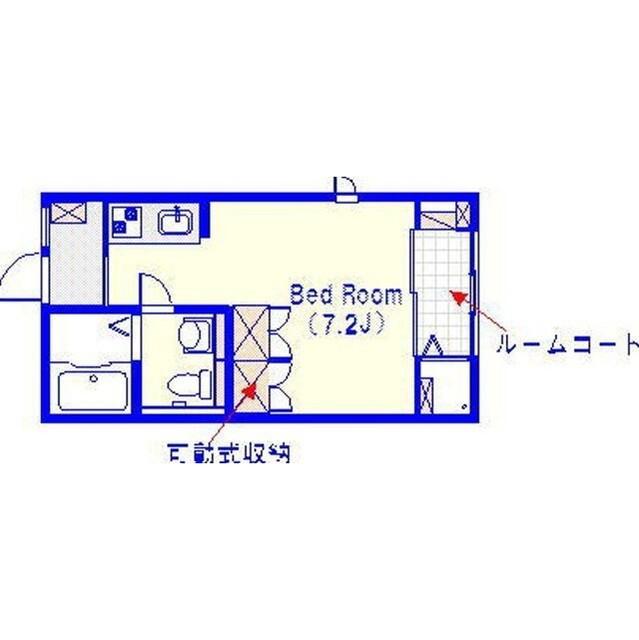 CRESCASA壱番館(ワンルーム/1階)の間取り写真