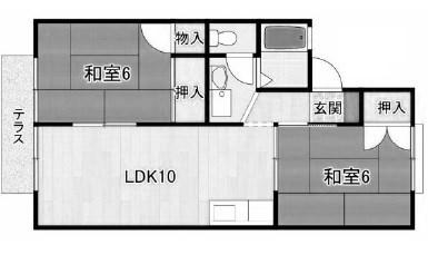 パインファミール(2LDK/1階)の間取り写真