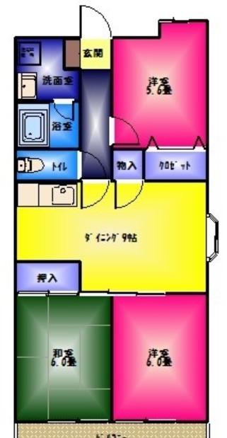 セゾンMT(3LDK/3階)の間取り写真
