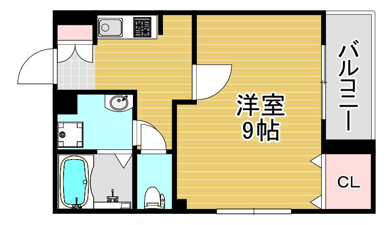 善進荘(1K/1階)の間取り写真