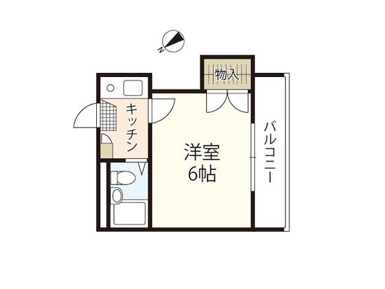 メゾングリーン(1K/1階)の間取り写真