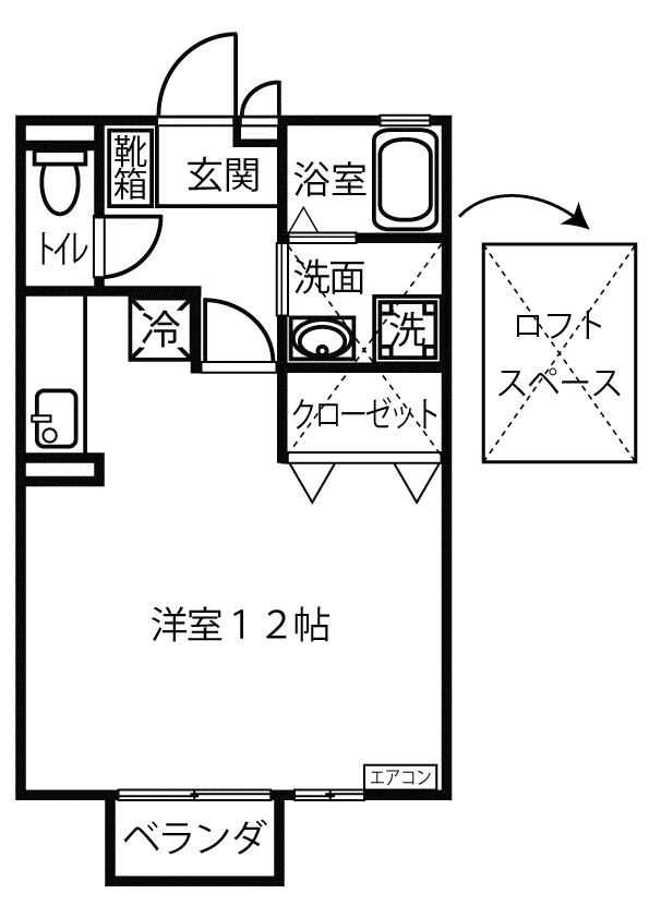 プルミエ(1LDK/2階)の間取り写真