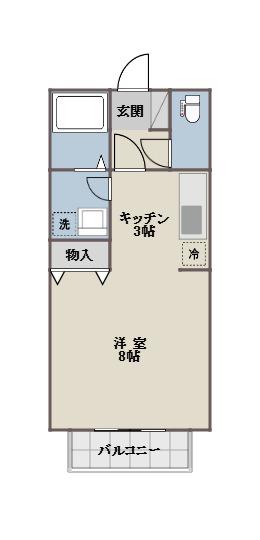 ピュア ファースト(1K/1階)の間取り写真