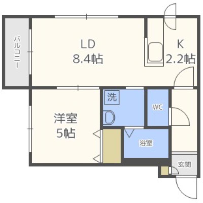 999発寒SV(1LDK/4階)の間取り写真