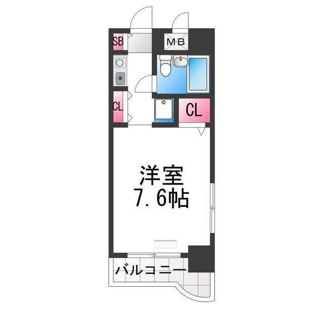 メゾンドフェニックス(ワンルーム/11階)の間取り写真