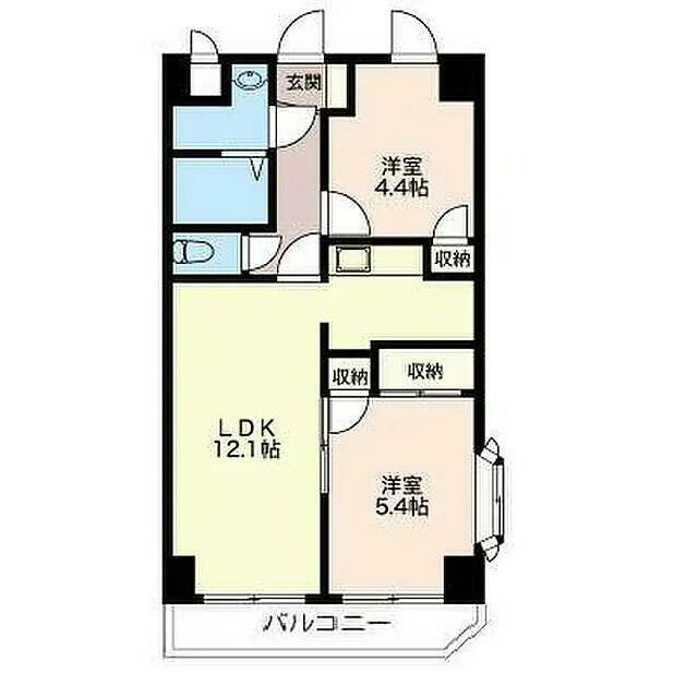 アビタシオン・タカ(2LDK/2階)の間取り写真