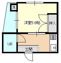 HX戸越公園(1K/1階)の間取り写真