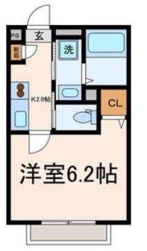 フォレストメゾン亀有(1K/2階)の間取り写真