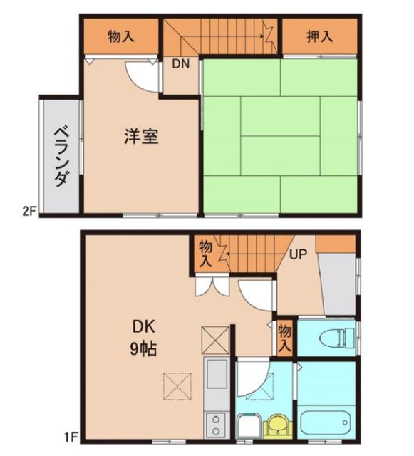 HITコート C棟(2LDK/1階)の間取り写真