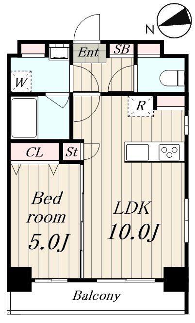 グランドルチェ駒込II(1LDK/3階)の間取り写真