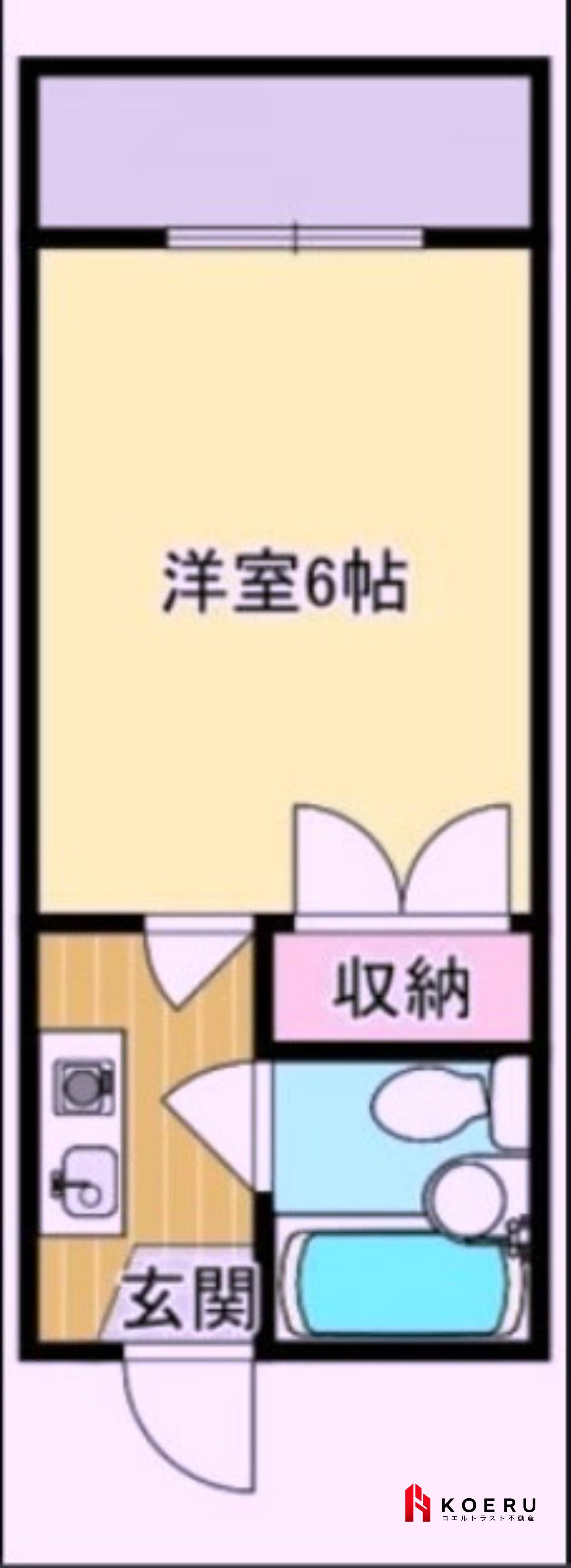 アルフィーネ十日市C(1K/4階)の間取り写真