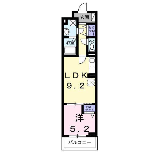 アークステラ(1LDK/2階)の間取り写真
