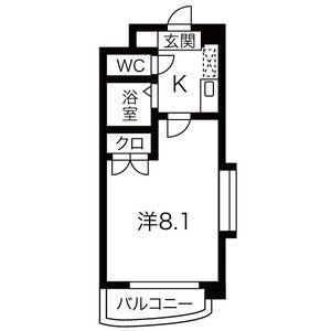 シティライフ一社南(1K/3階)の間取り写真