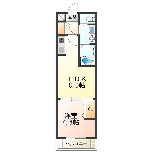 H-MAISON加美正覚寺VI(1LDK/3階)の間取り写真