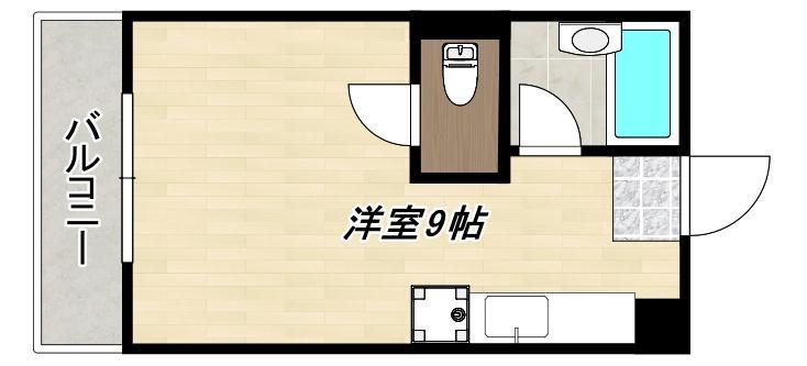 YSBLDIII(ワンルーム/3階)の間取り写真