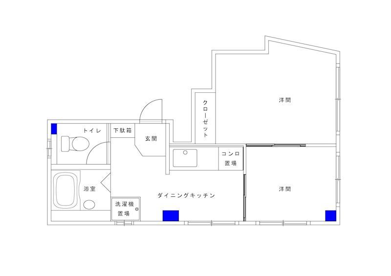 アライビル(2DK/3階)の間取り写真