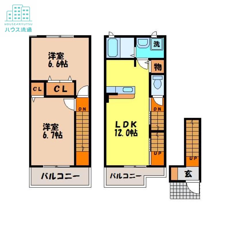 ノーブルメゾン(2LDK/3階)の間取り写真